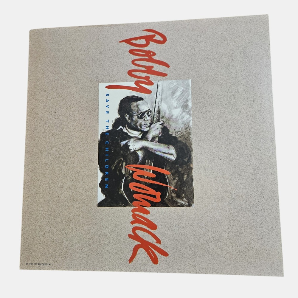 Bobby Womack Save the Children Vintage 1989 Promo Poster 12x12 Double Sided CBS‎